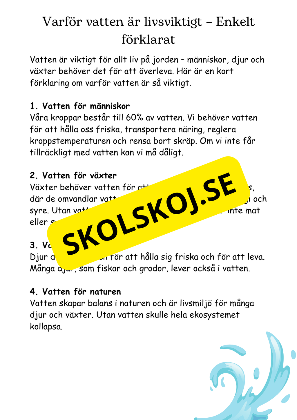 Vatten och växthuseffekten - Enkelt förklarat