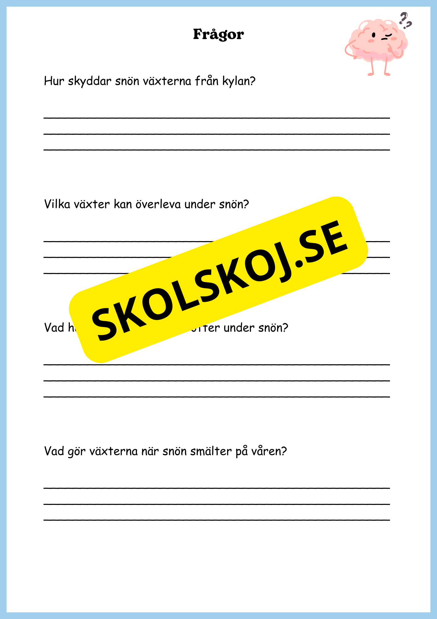 Växterna på vintern - Årskurs 4 - 6