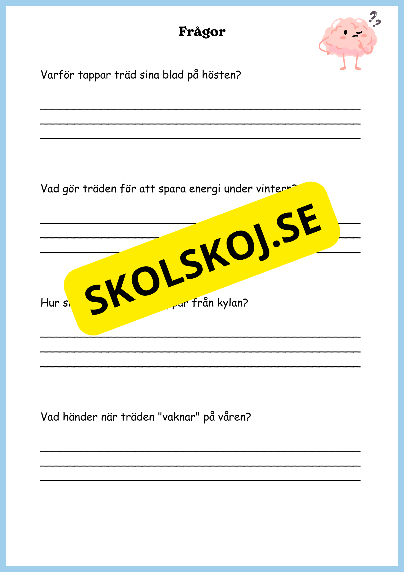 Växterna på vintern - Årskurs 4 - 6
