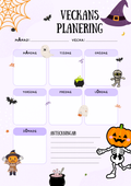 Veckans planering - Halloween-tema
