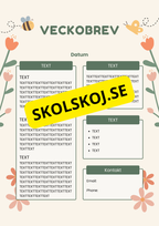 Veckobrev mallar - Redigerbara Powerpoint 10 st