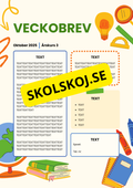 Veckobrev mallar - Redigerbara Powerpoint 10 st