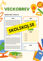 Veckobrev mallar - Redigerbara Powerpoint 10 st