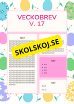 Veckobrev mallar - Redigerbara Powerpoint 10 st