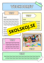 Veckobrev mallar - Redigerbara Powerpoint 10 st