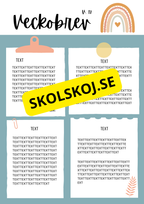 Veckobrev mallar - Redigerbara Powerpoint 10 st