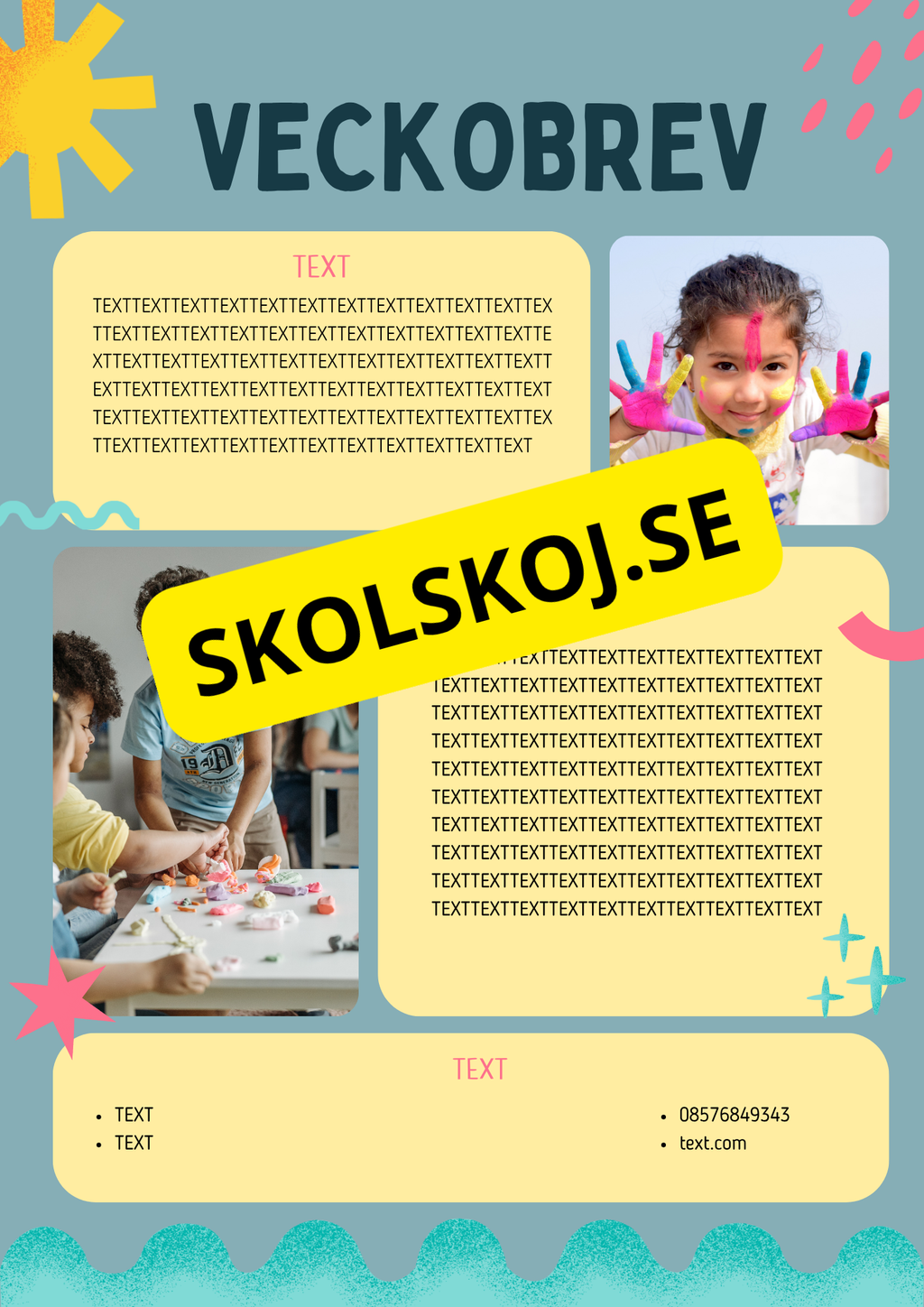 Veckobrev mallar - Redigerbara Powerpoint 10 st