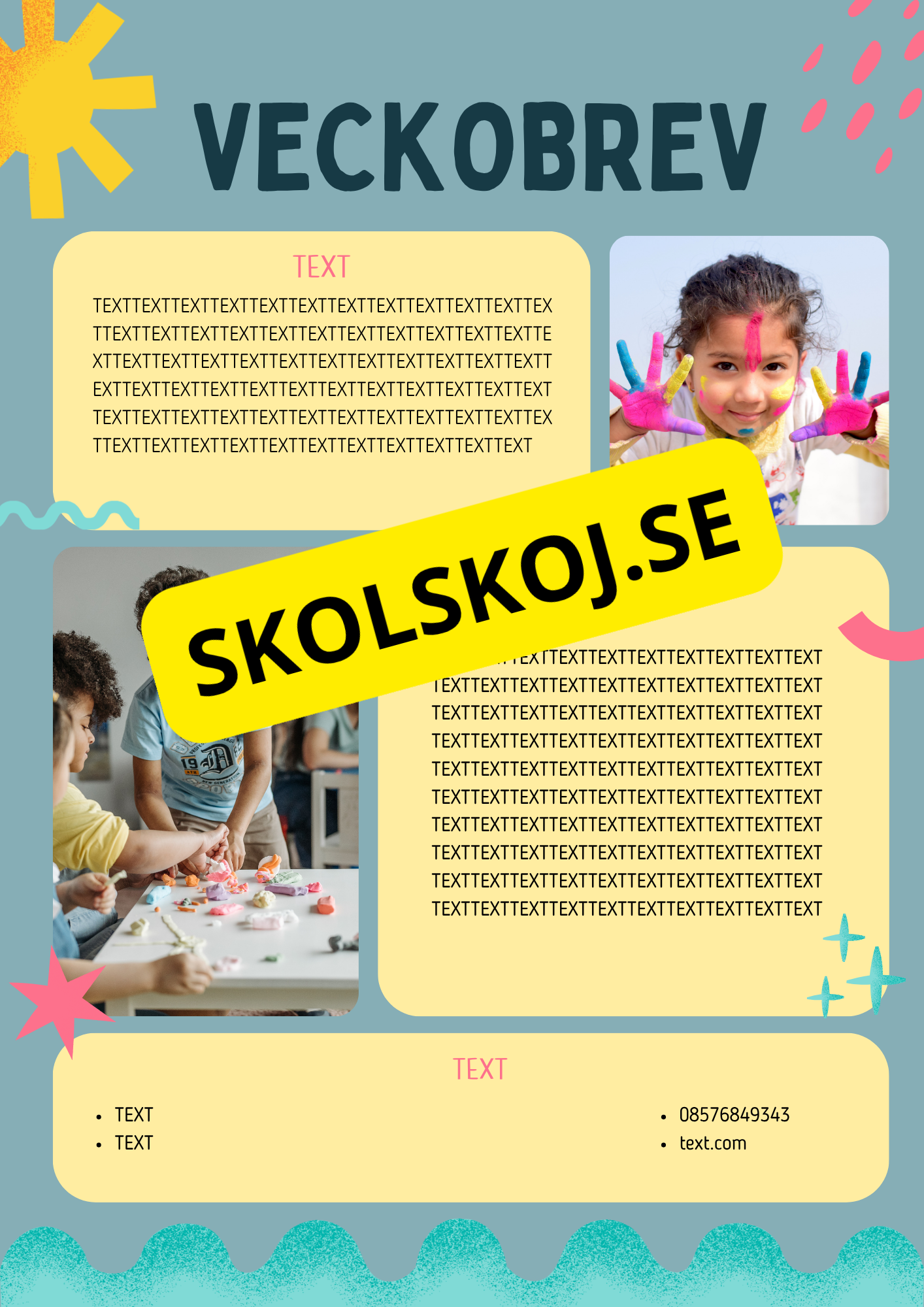 Veckobrev mallar - Redigerbara Powerpoint 10 st