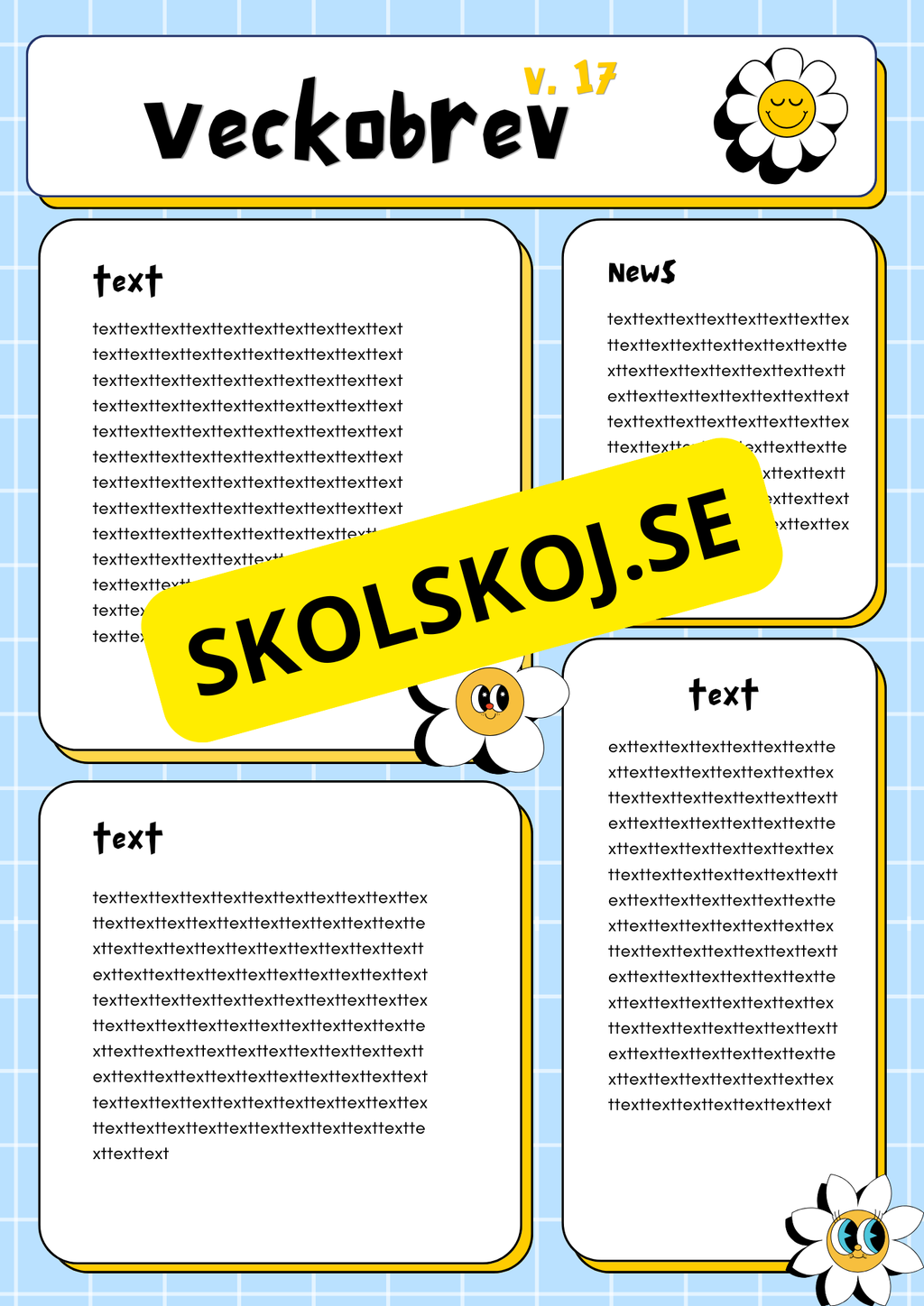 Veckobrev mallar - Redigerbara Powerpoint 10 st