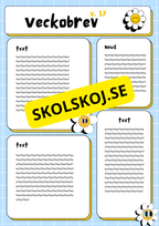 Veckobrev mallar - Redigerbara Powerpoint 10 st