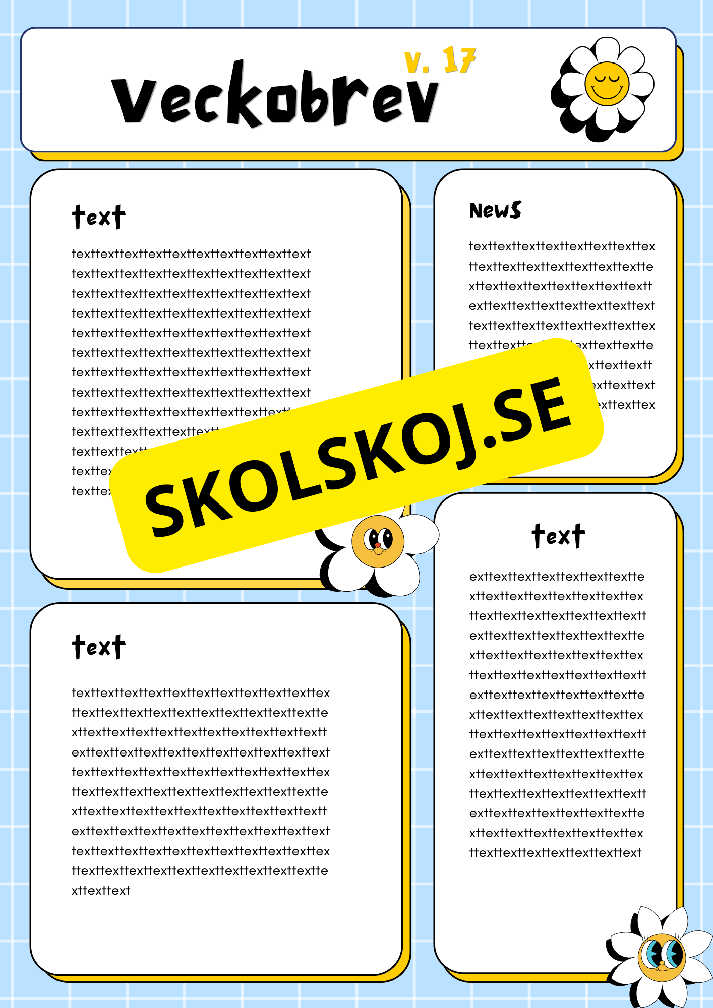 Veckobrev mallar - Redigerbara Powerpoint 10 st