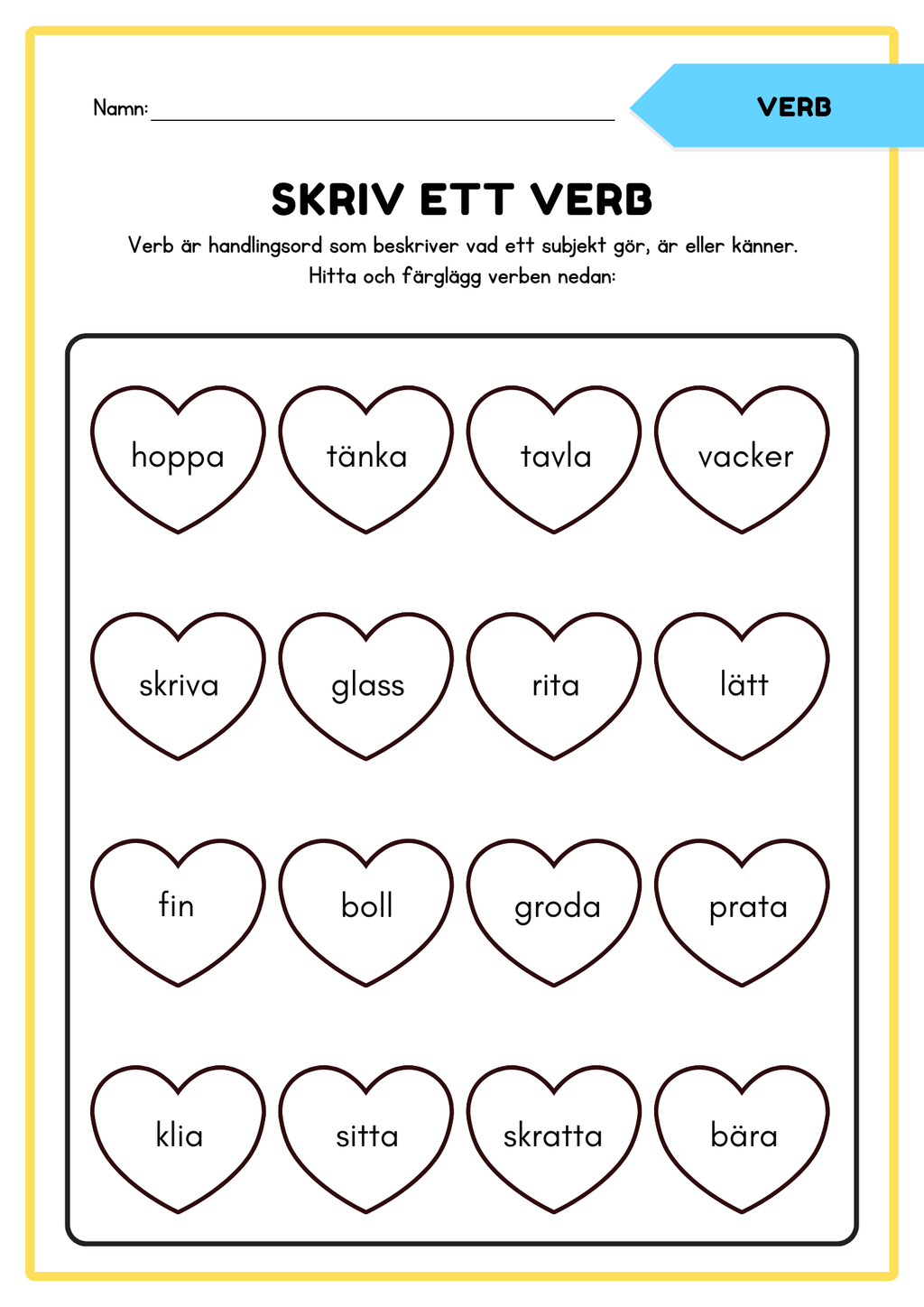 Verb och adjektiv - Häfte