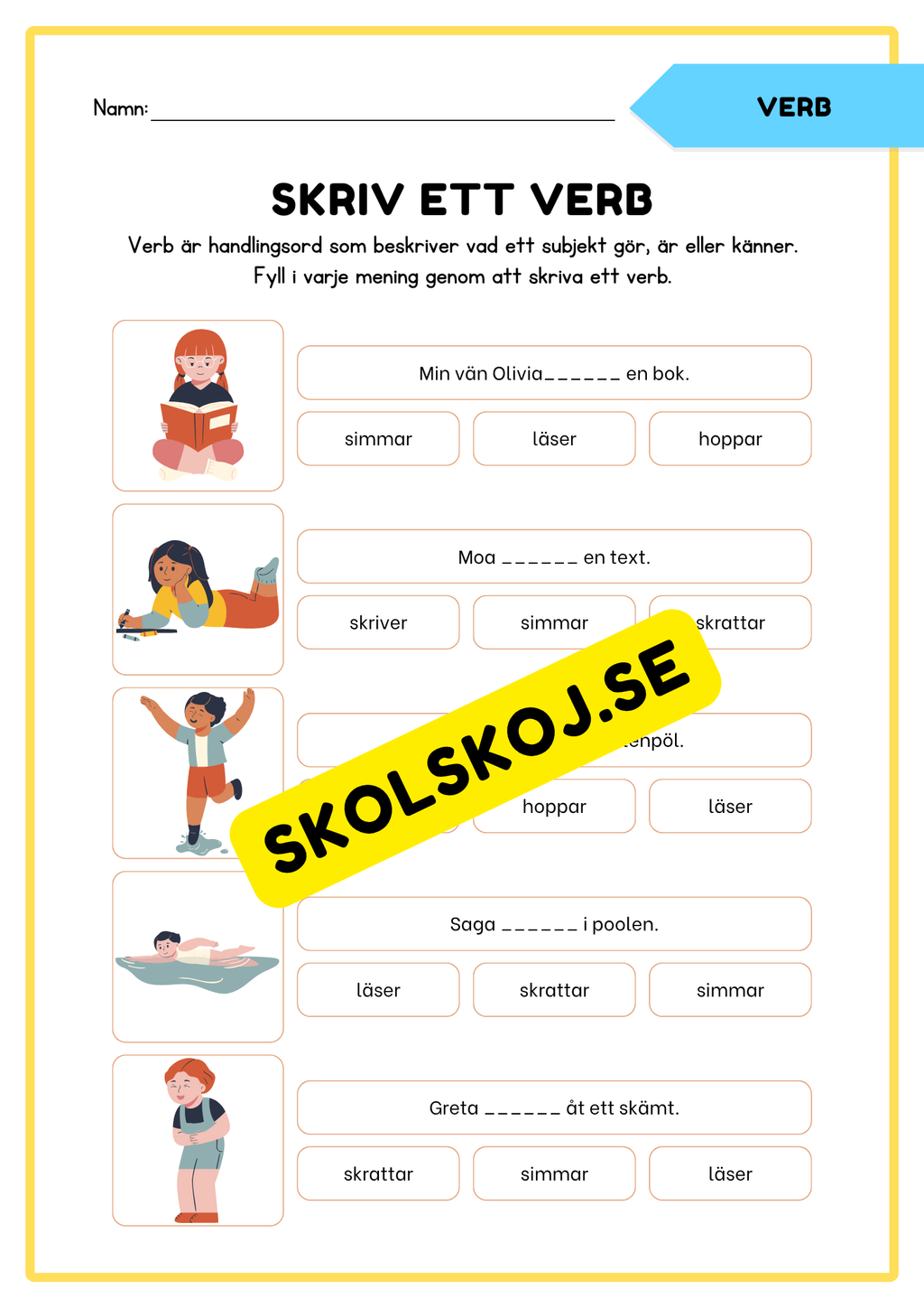 Verb och adjektiv - Häfte