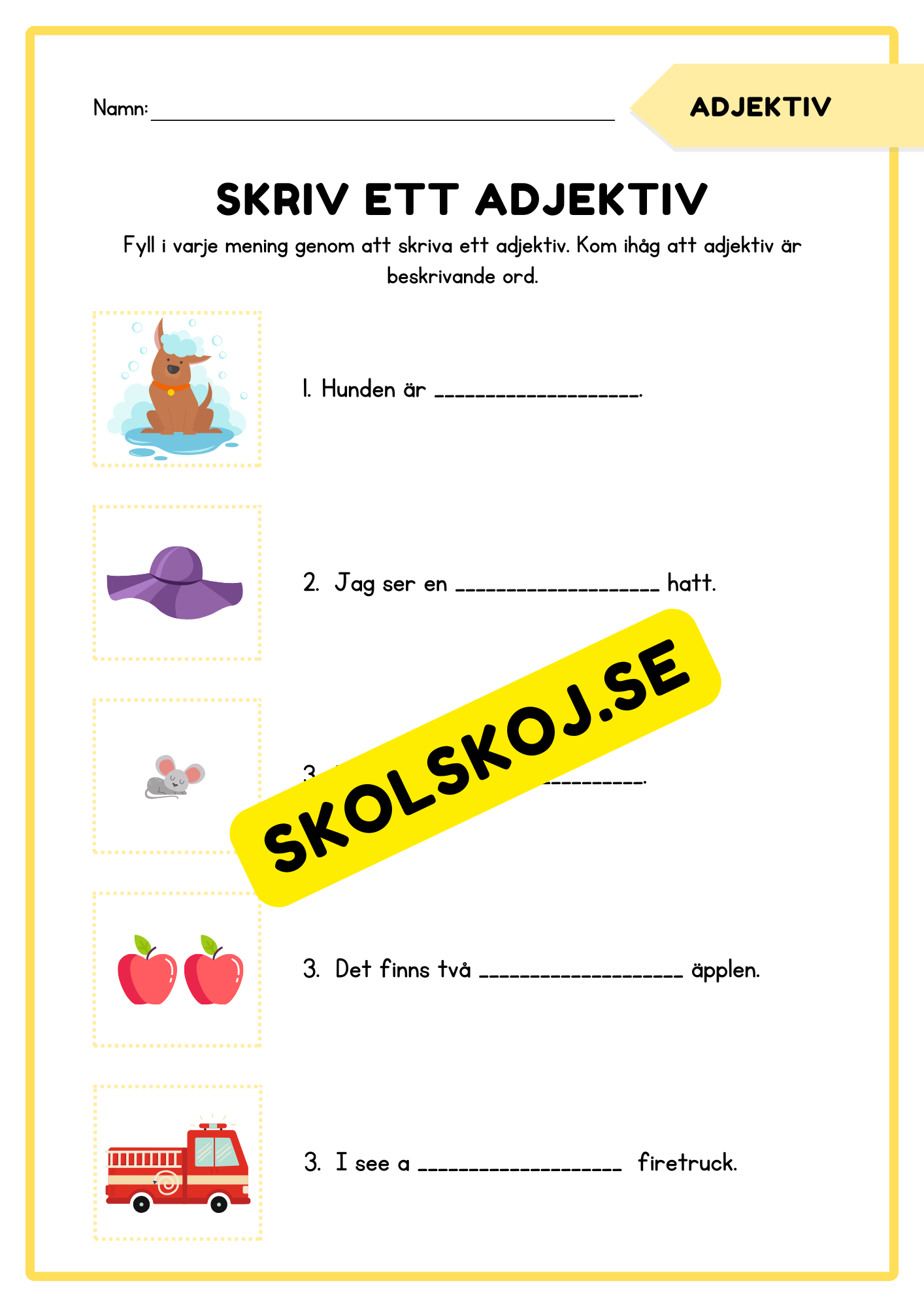 Verb och adjektiv - Häfte
