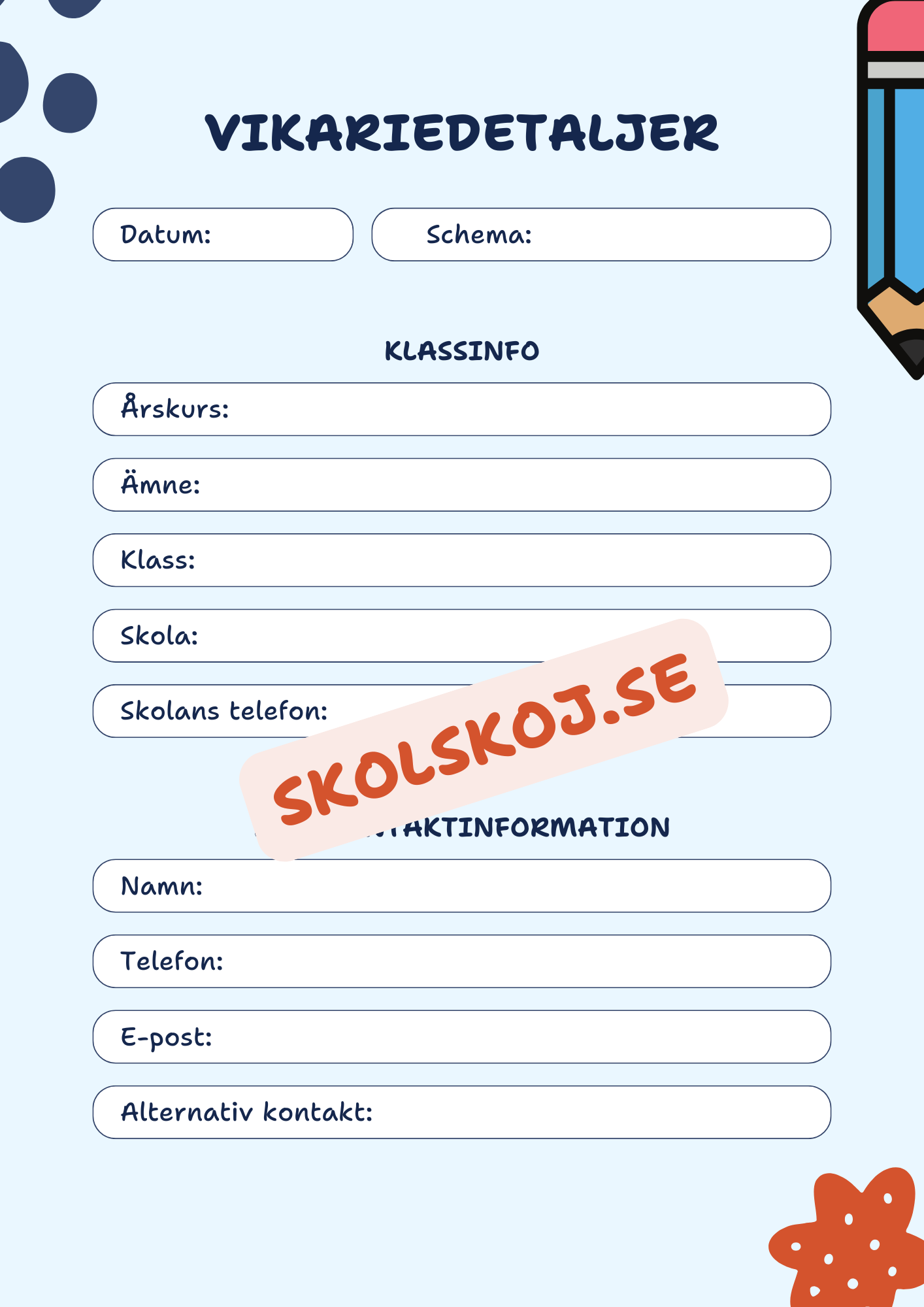 Vikarieplanerare/Vikariepärm