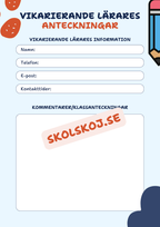 Vikarieplanerare/Vikariepärm