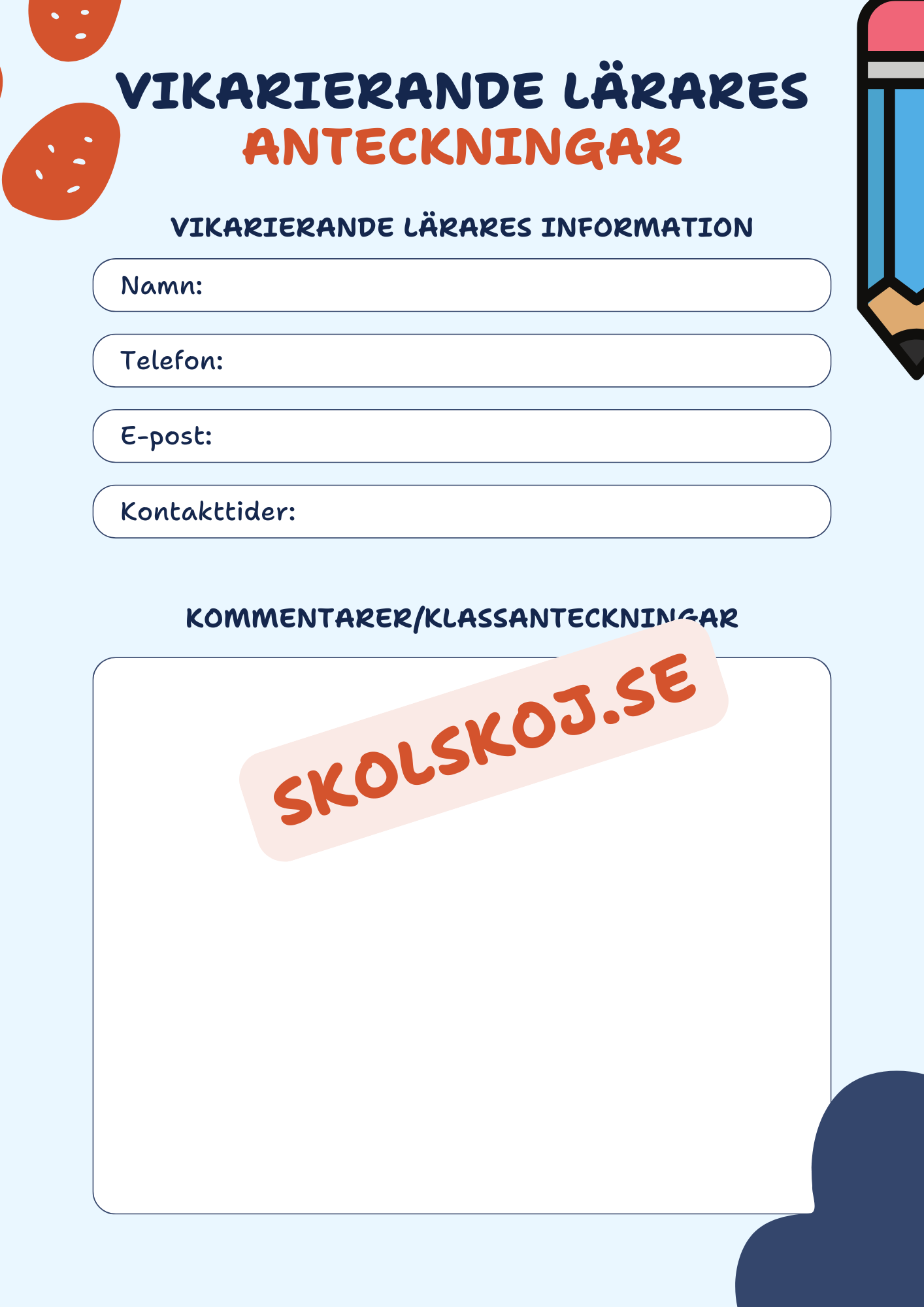 Vikarieplanerare/Vikariepärm