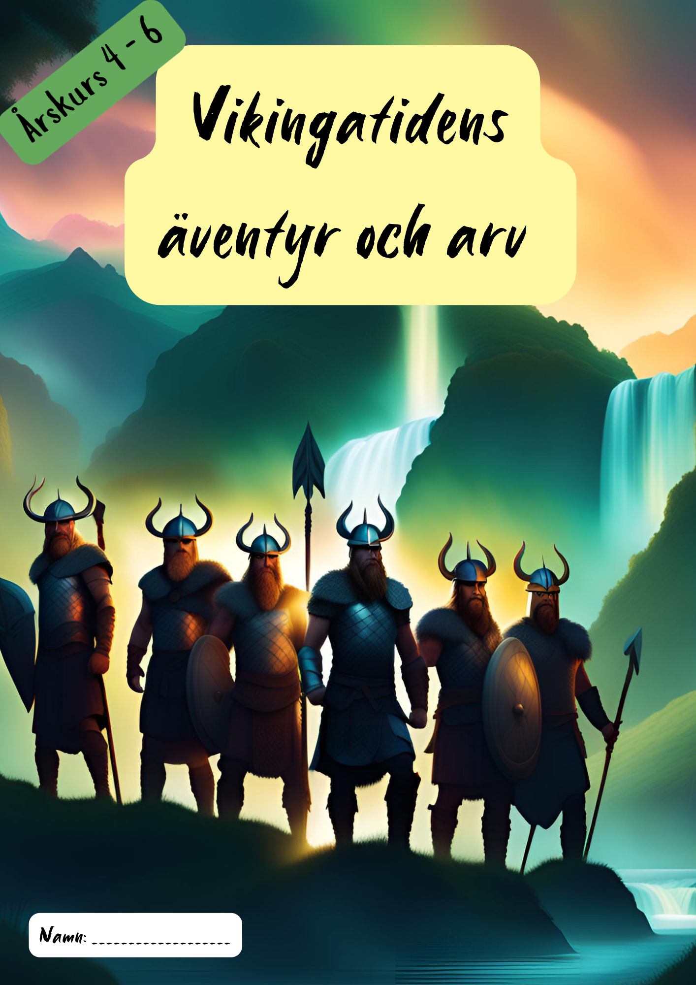 Vikingatidens äventyr och arv - Läsförståelse + frågor (42 sidor) - åk 4 - 6