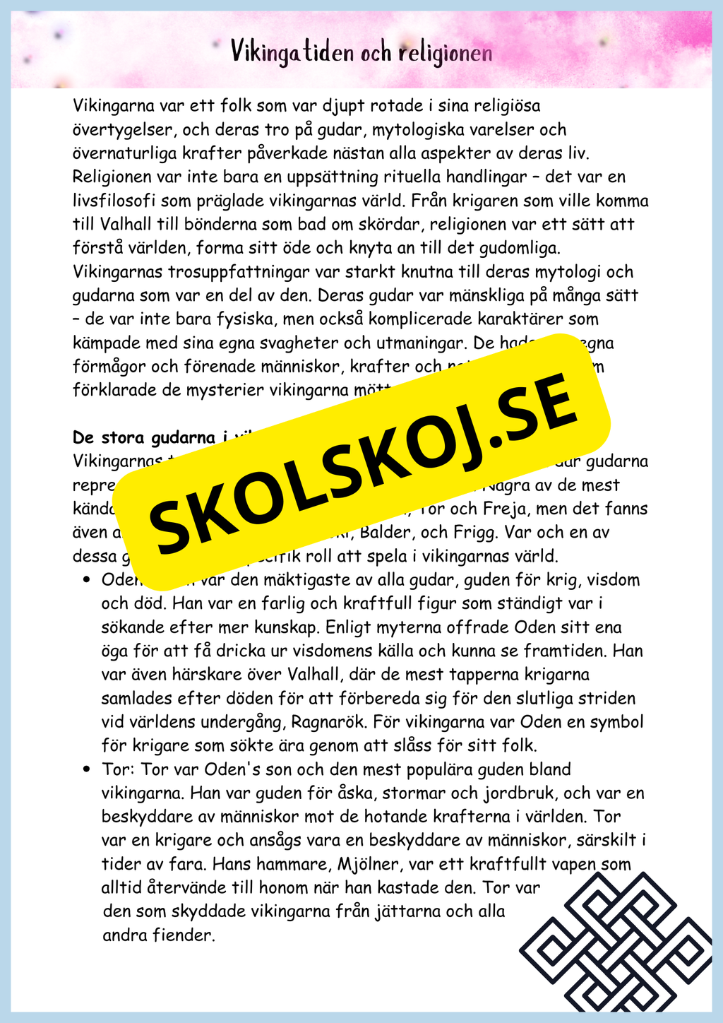 Vikingatidens äventyr och arv - Läsförståelse + frågor (42 sidor) - åk 4 - 6