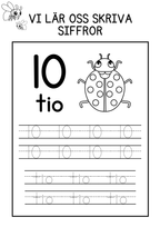 Vi lär oss skriva siffror - 1 - 10