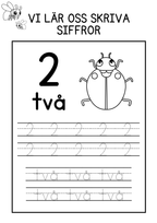 Vi lär oss skriva siffror - 1 - 10