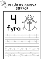 Vi lär oss skriva siffror - 1 - 10