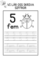 Vi lär oss skriva siffror - 1 - 10