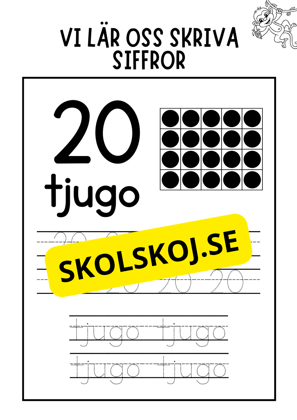 Vi lär oss skriva siffror 11 - 20