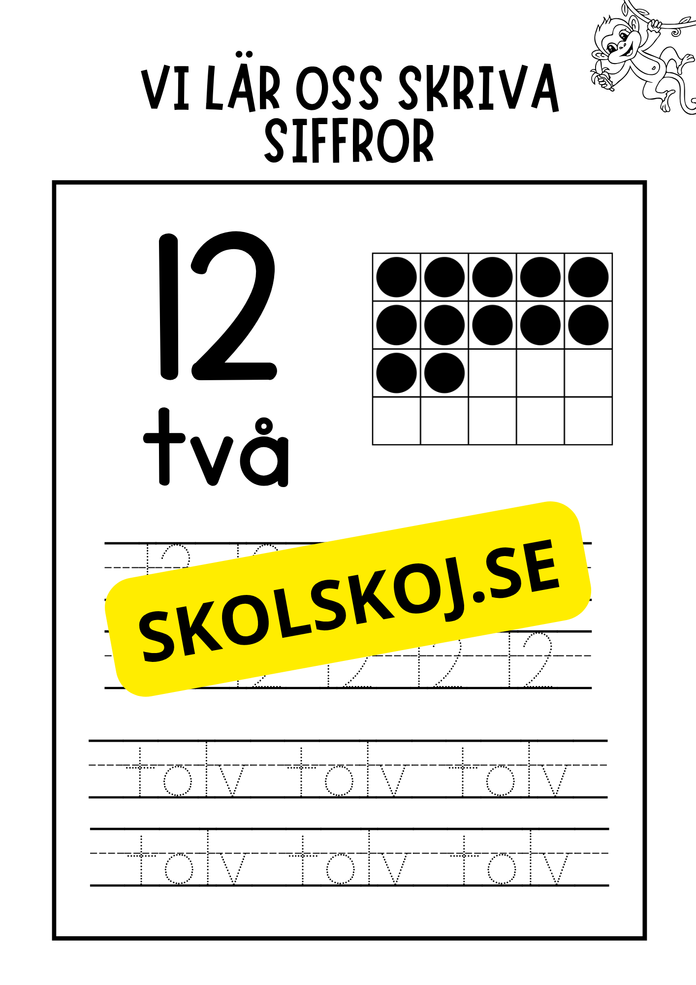 Vi lär oss skriva siffror 11 - 20