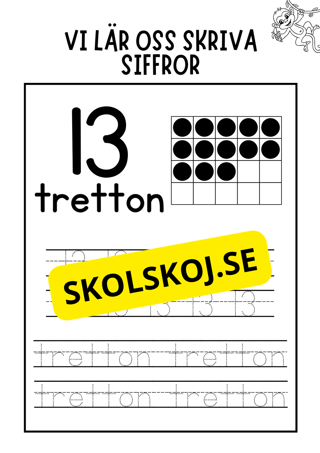 Vi lär oss skriva siffror 11 - 20