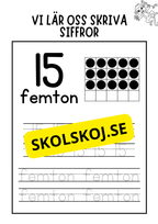 Vi lär oss skriva siffror 11 - 20