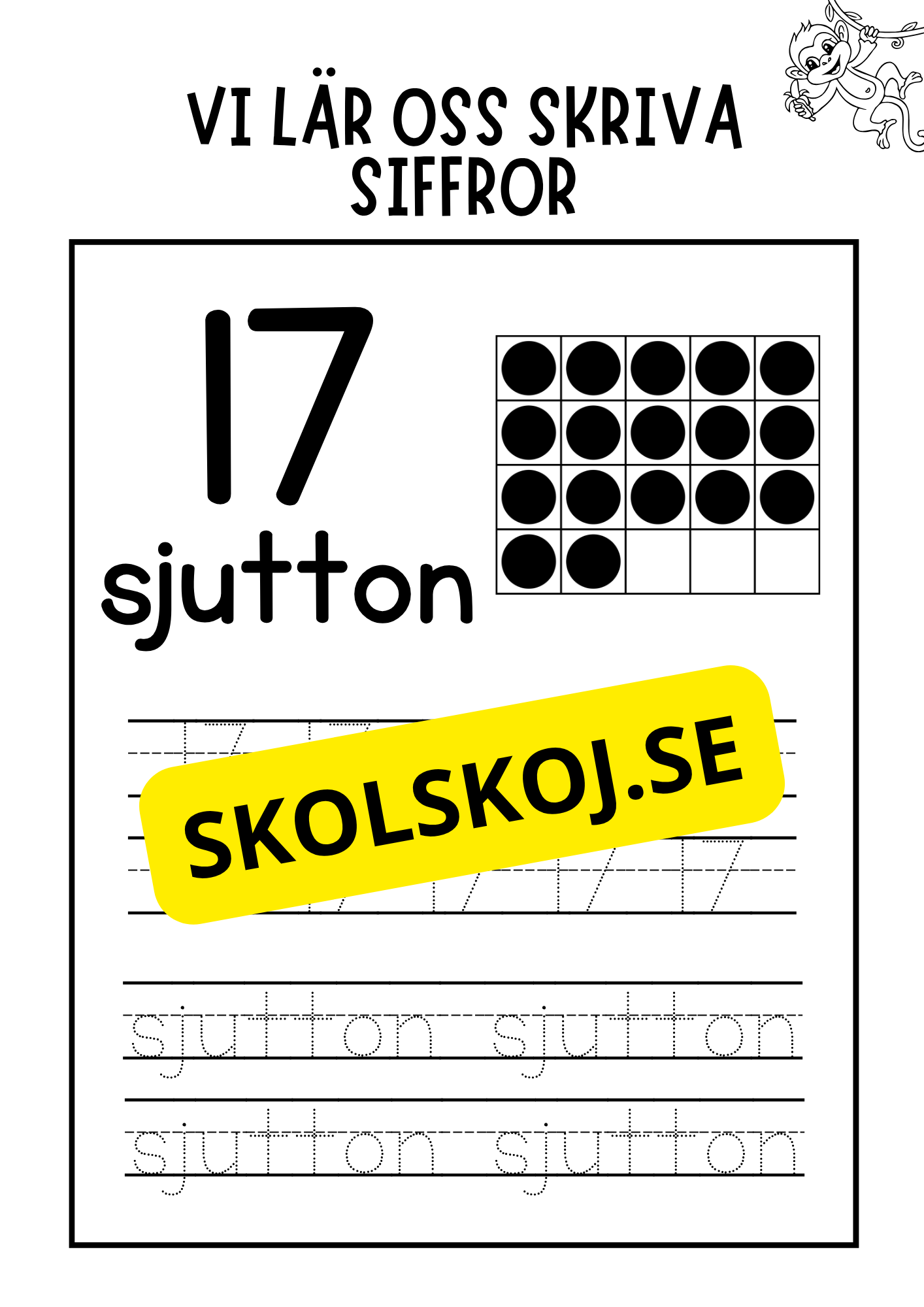 Vi lär oss skriva siffror 11 - 20