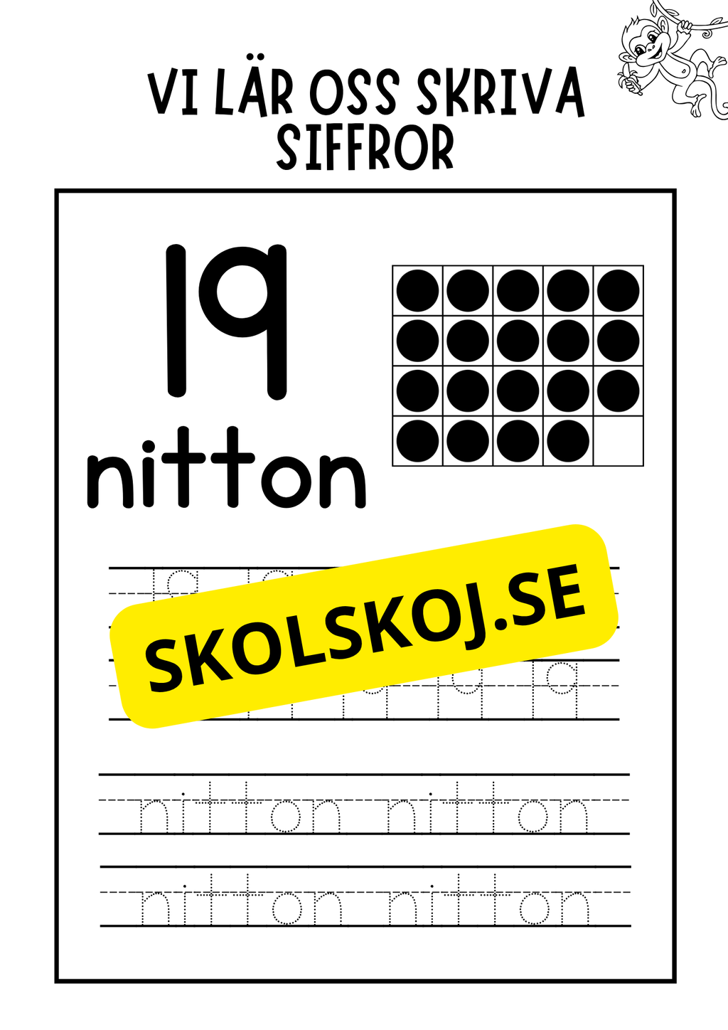 Vi lär oss skriva siffror 11 - 20