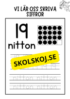 Vi lär oss skriva siffror 11 - 20