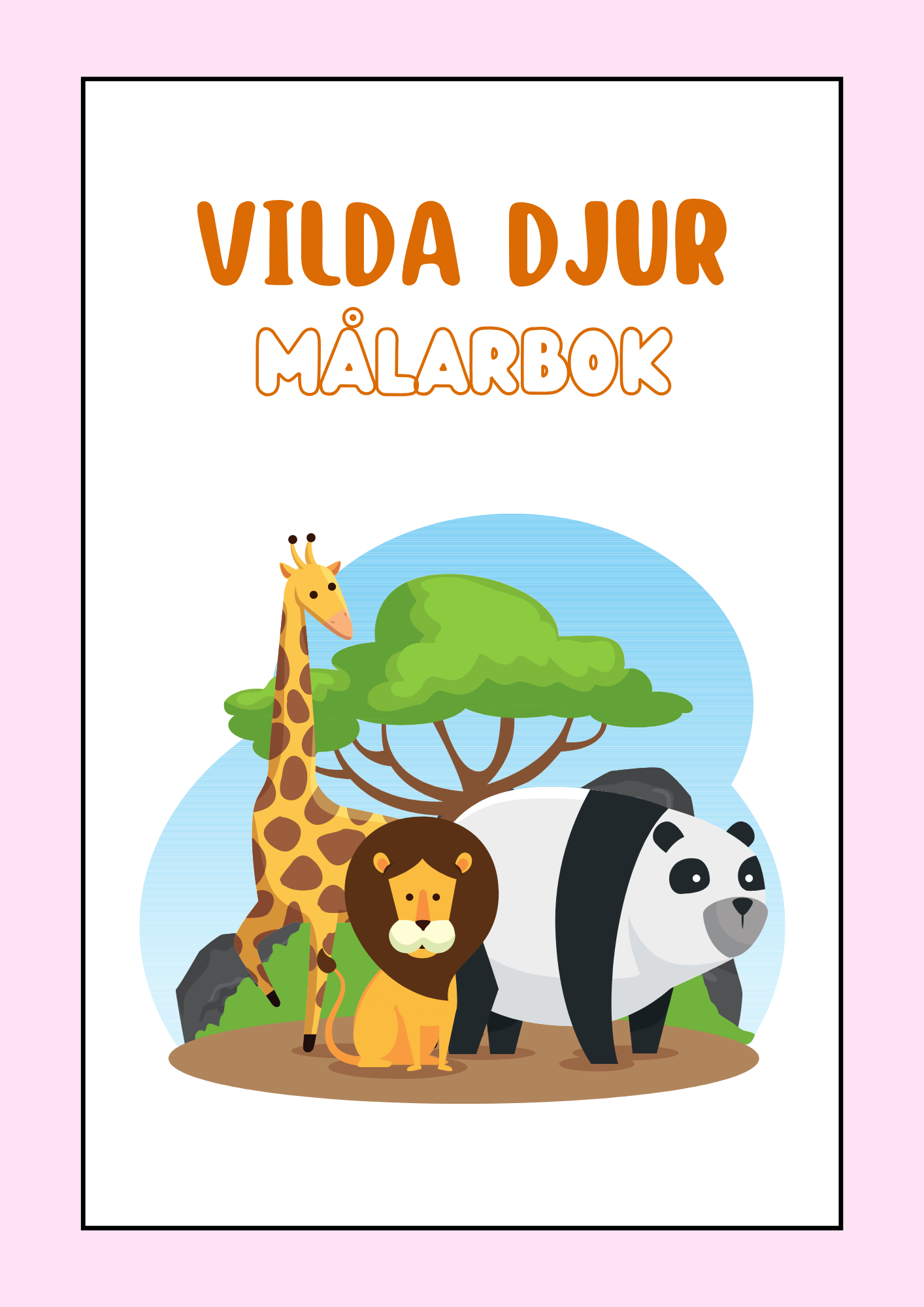 Vilda djur målarbok