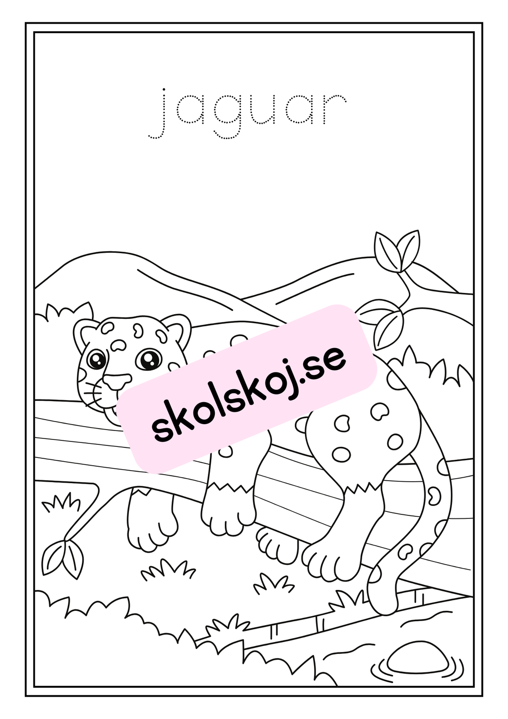 Vilda djur i Afrika - Målarbok