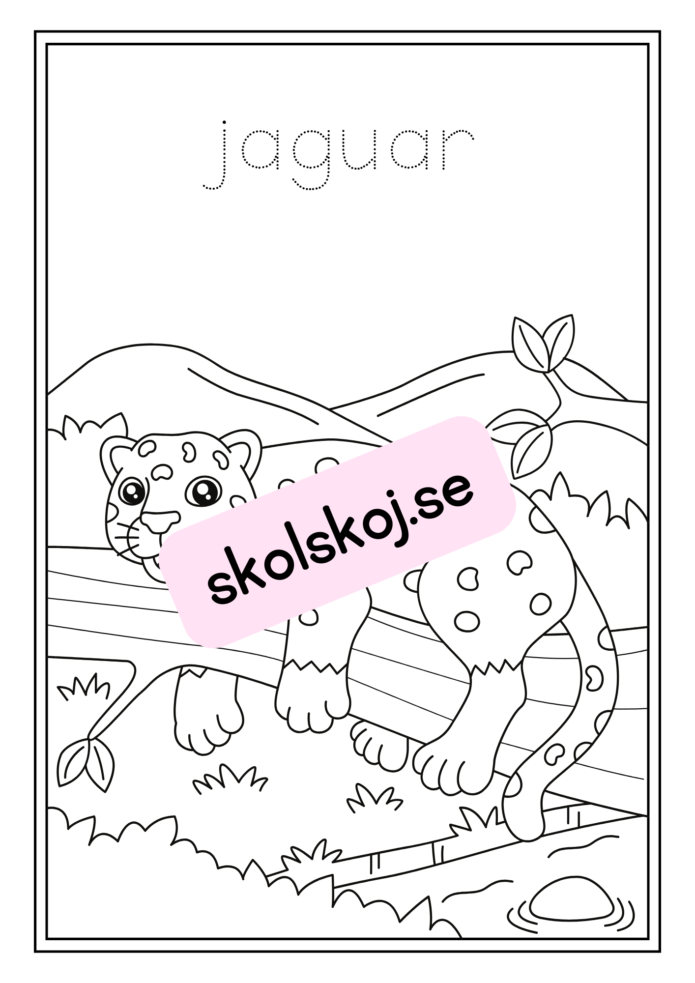 Vilda djur i Afrika - Målarbok