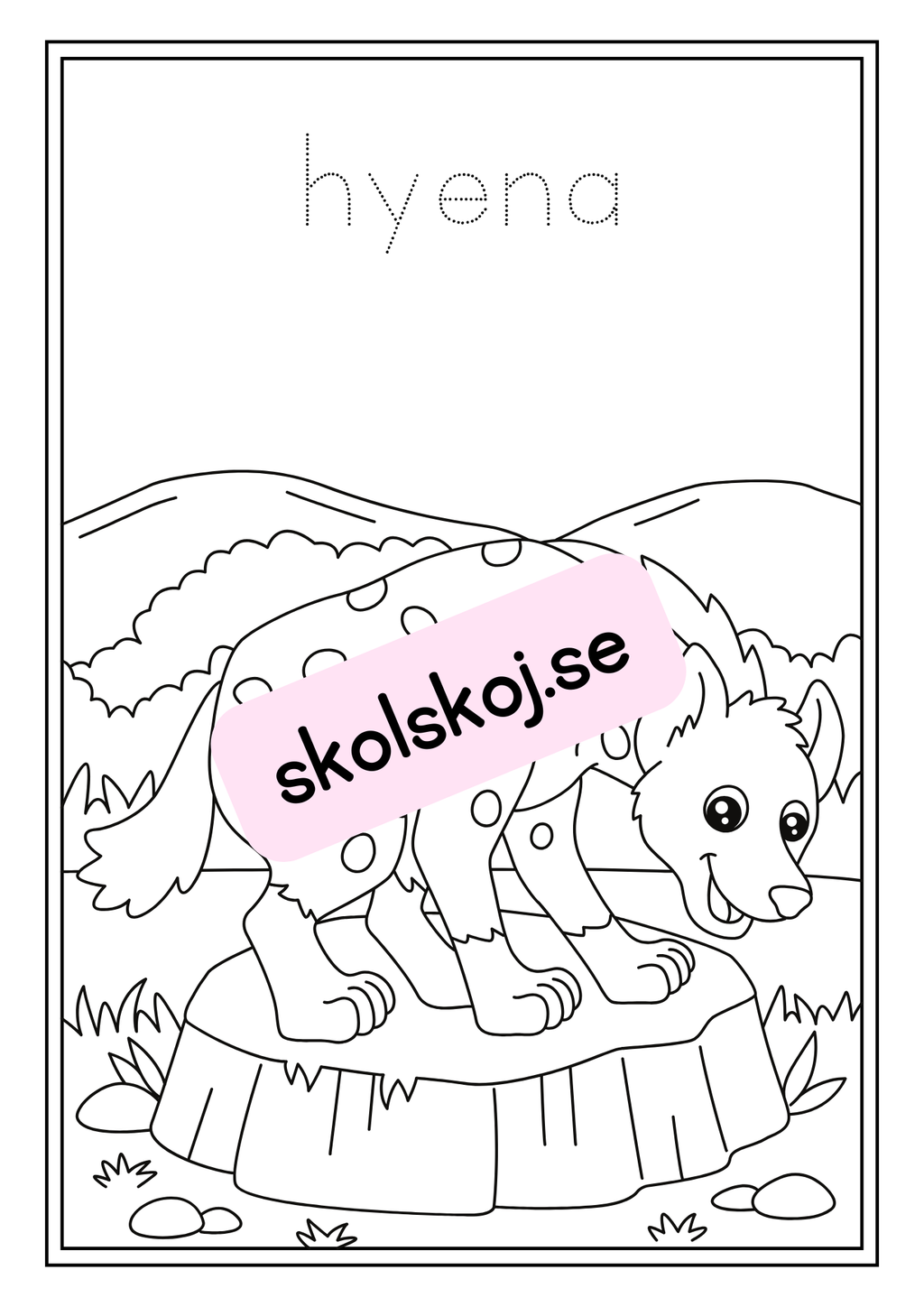 Vilda djur i Afrika - Målarbok
