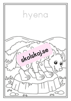 Vilda djur i Afrika - Målarbok