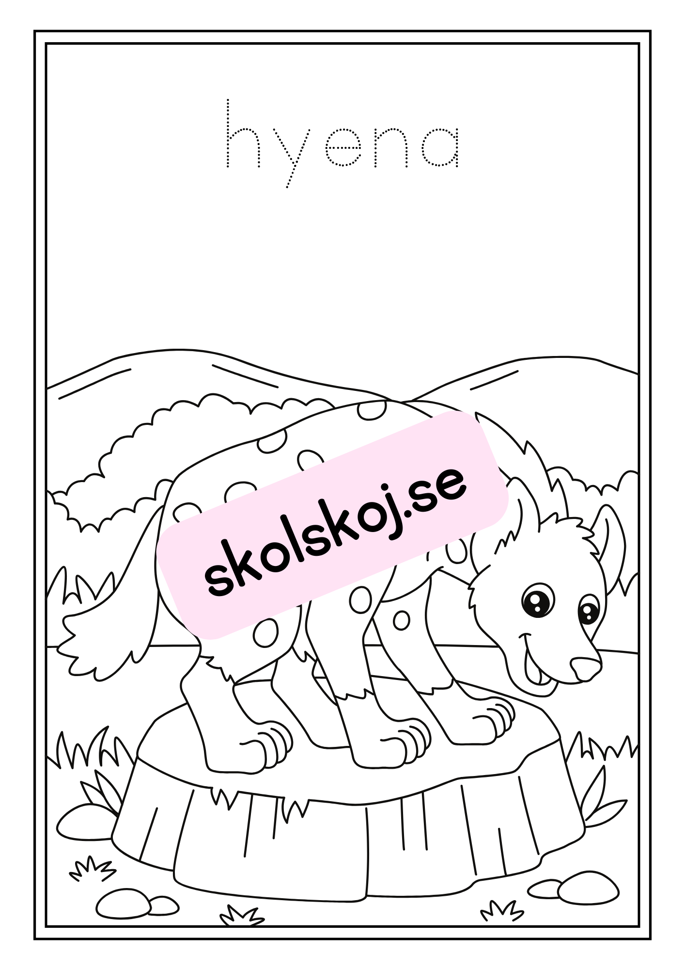 Vilda djur i Afrika - Målarbok