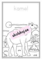 Vilda djur i Afrika - Målarbok