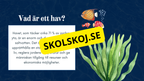 Vilka är de fem världshaven? Läsförståelse + frågor