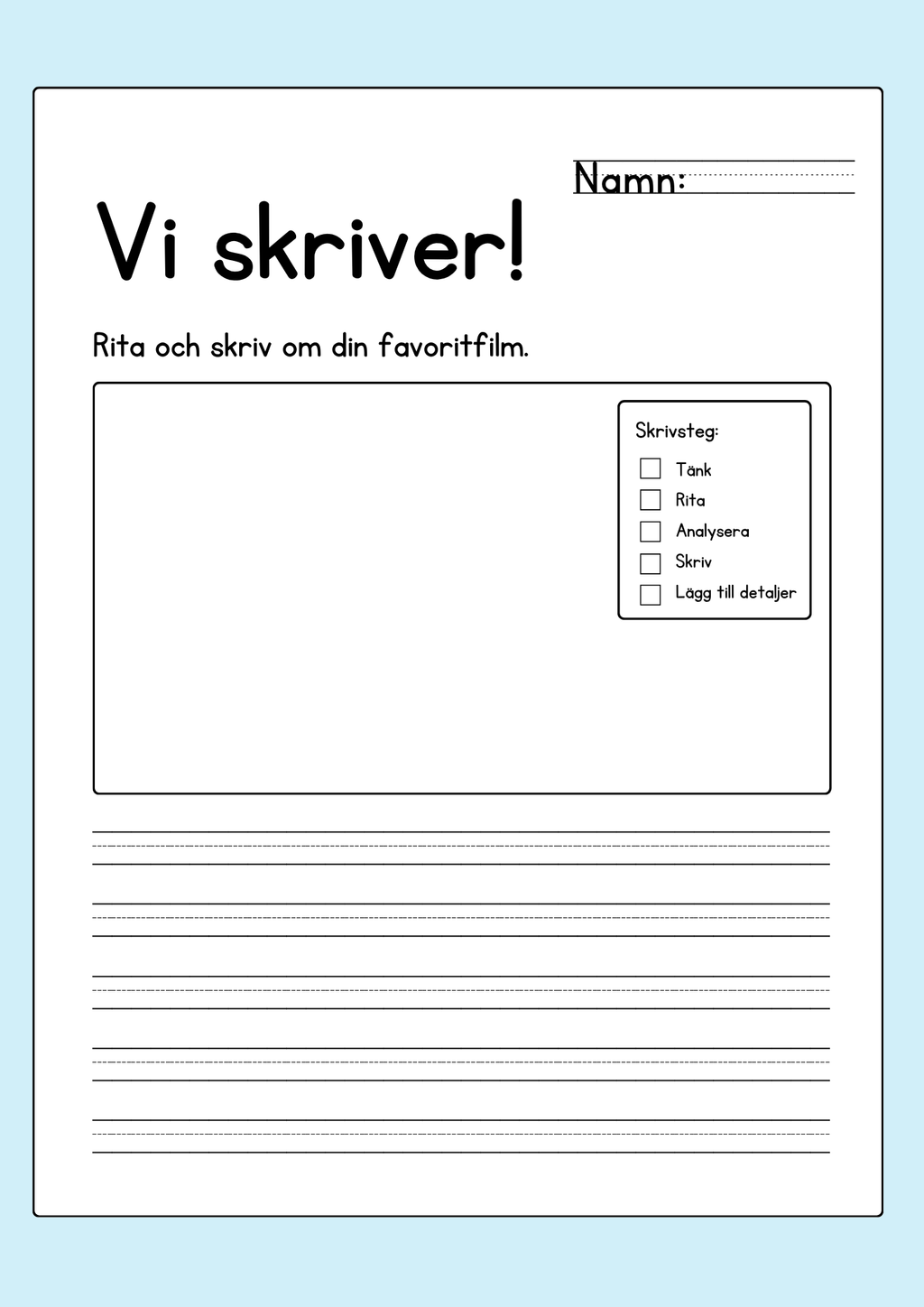 Vi skriver!