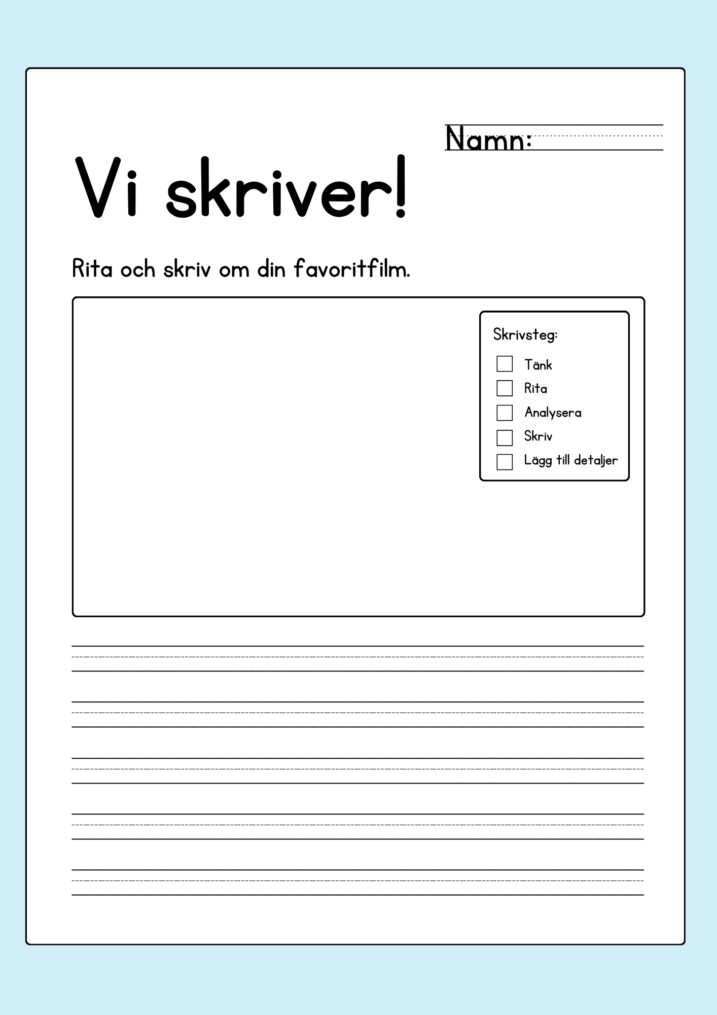 Vi skriver!