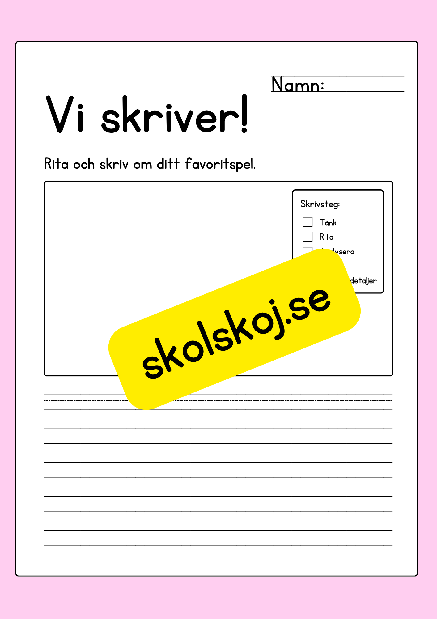 Vi skriver!