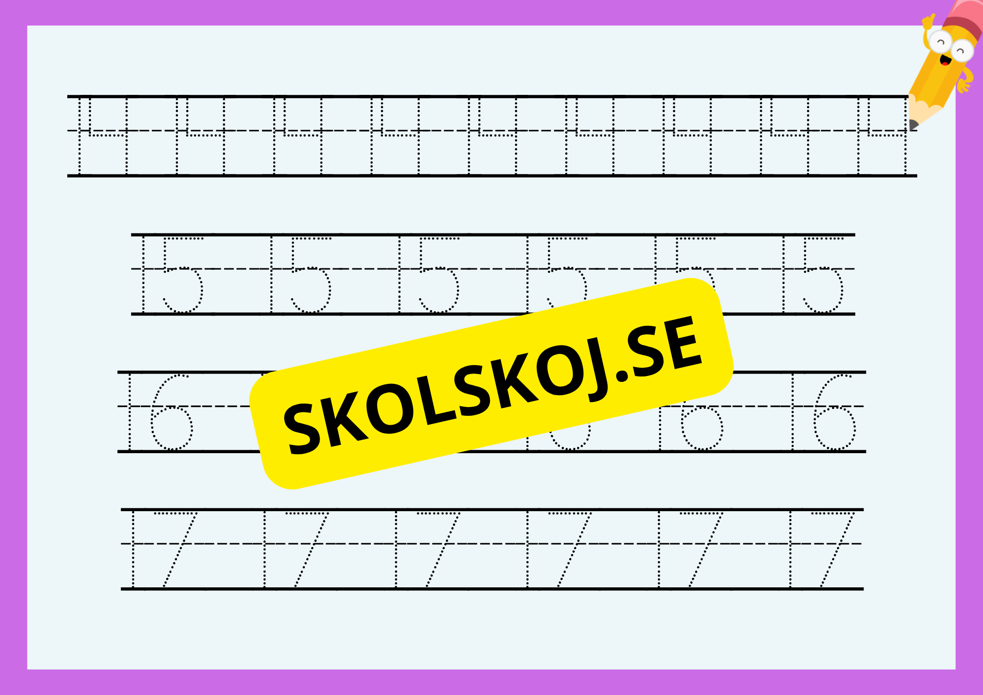 Vi skriver alfabetet, siffror och tal