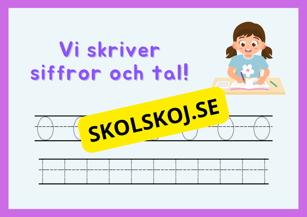 Vi skriver alfabetet, siffror och tal