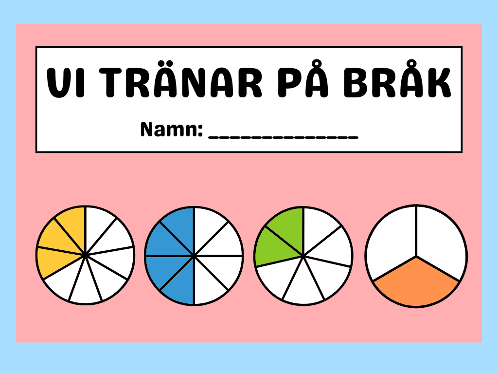 Vi tränar på bråk