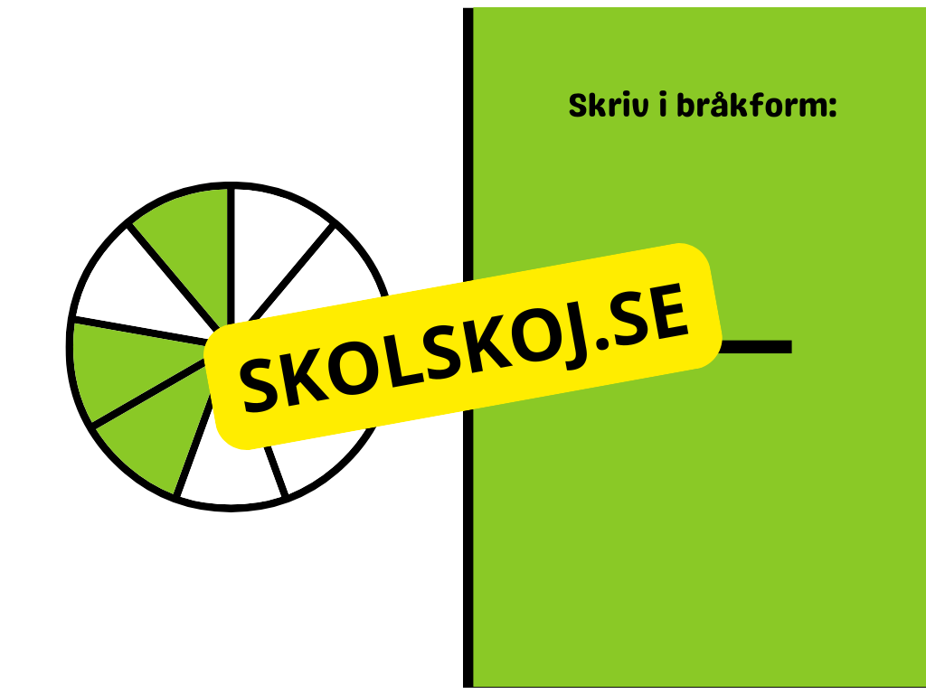 Vi tränar på bråk