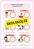 Vi tränar på klockan